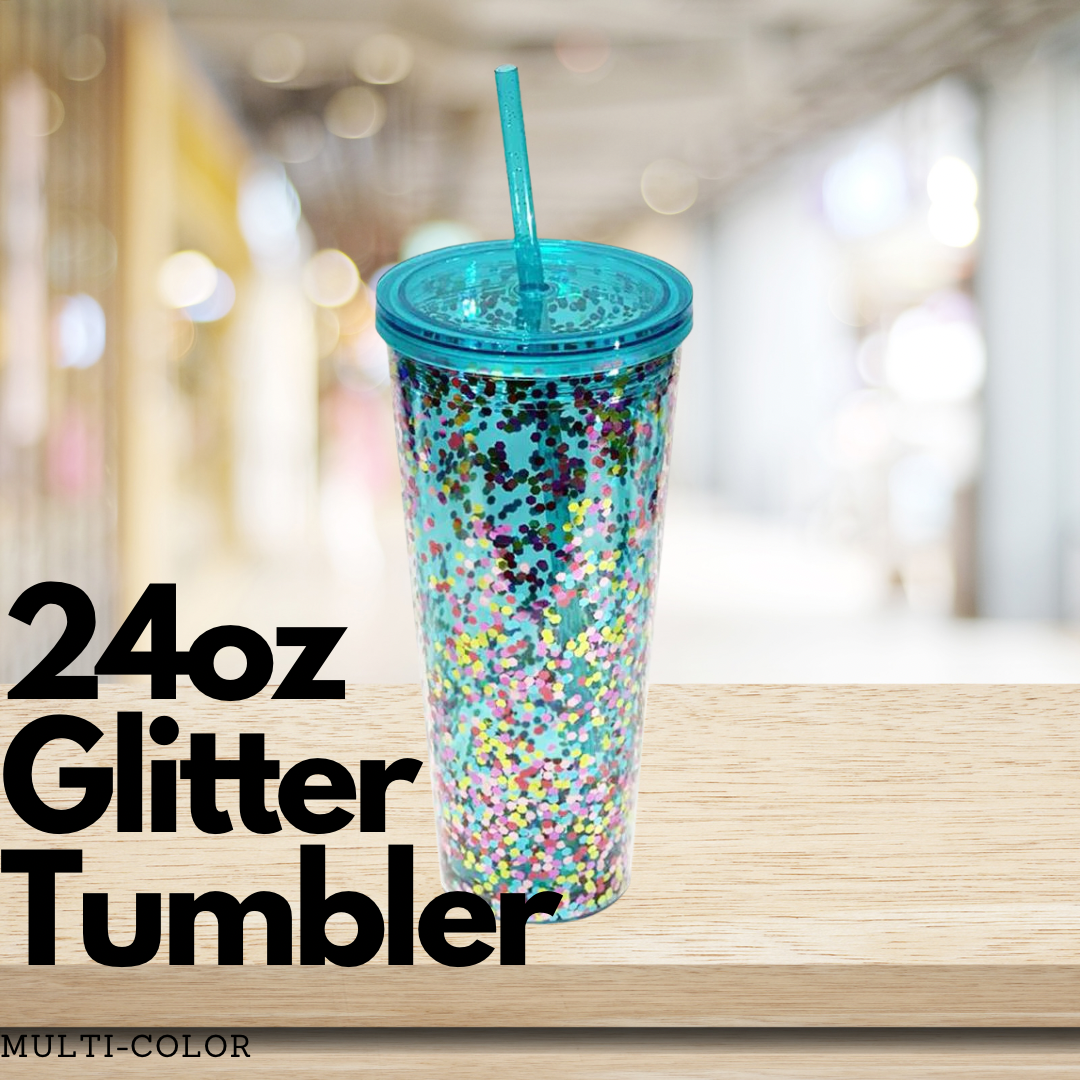 24 Oz Rainbow Tumbler With Lid And Straw - Brilliant Promos - Be Brilliant!