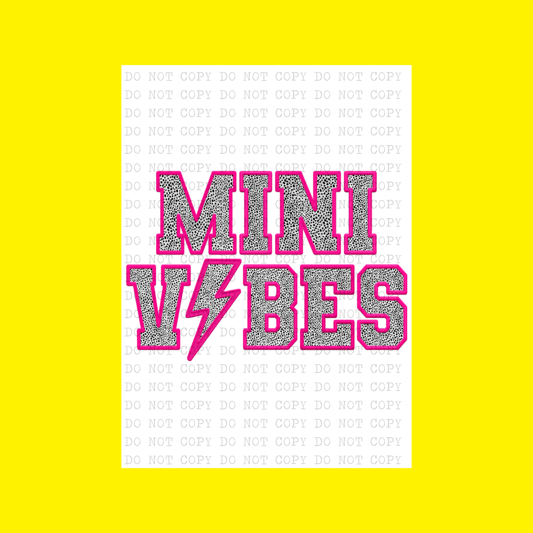 Mini Vibes Faux Embroidery | DTF Transfer