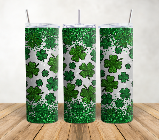 St. Patrick's Clover Tumbler Wrap | 20oz Tumbler Wrap