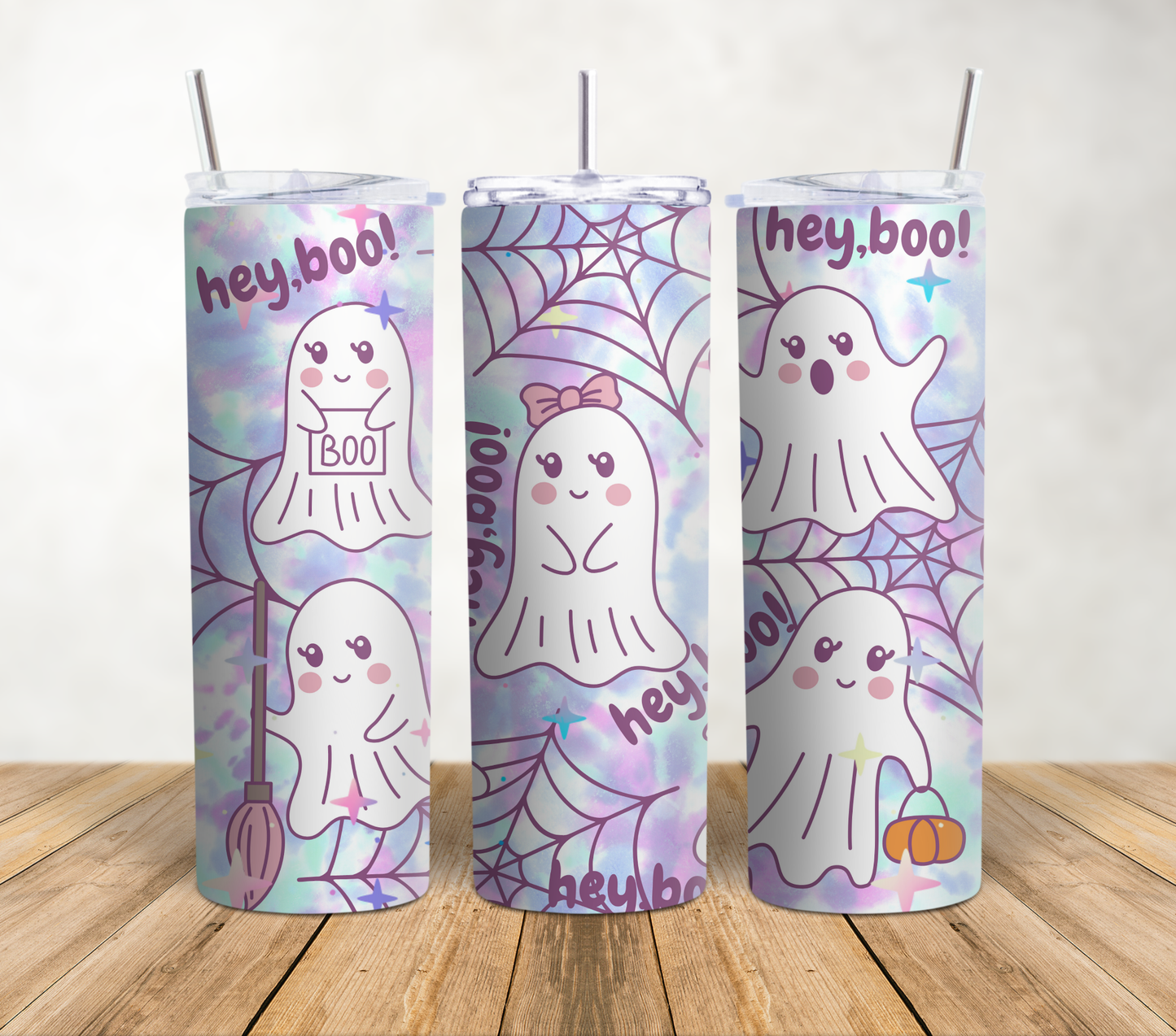 Hey Boo-tiful Ghost Web 20oz Tumbler Wrap