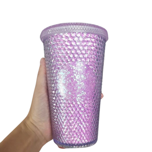 Purple Bling Studded Tumbler (16oz)