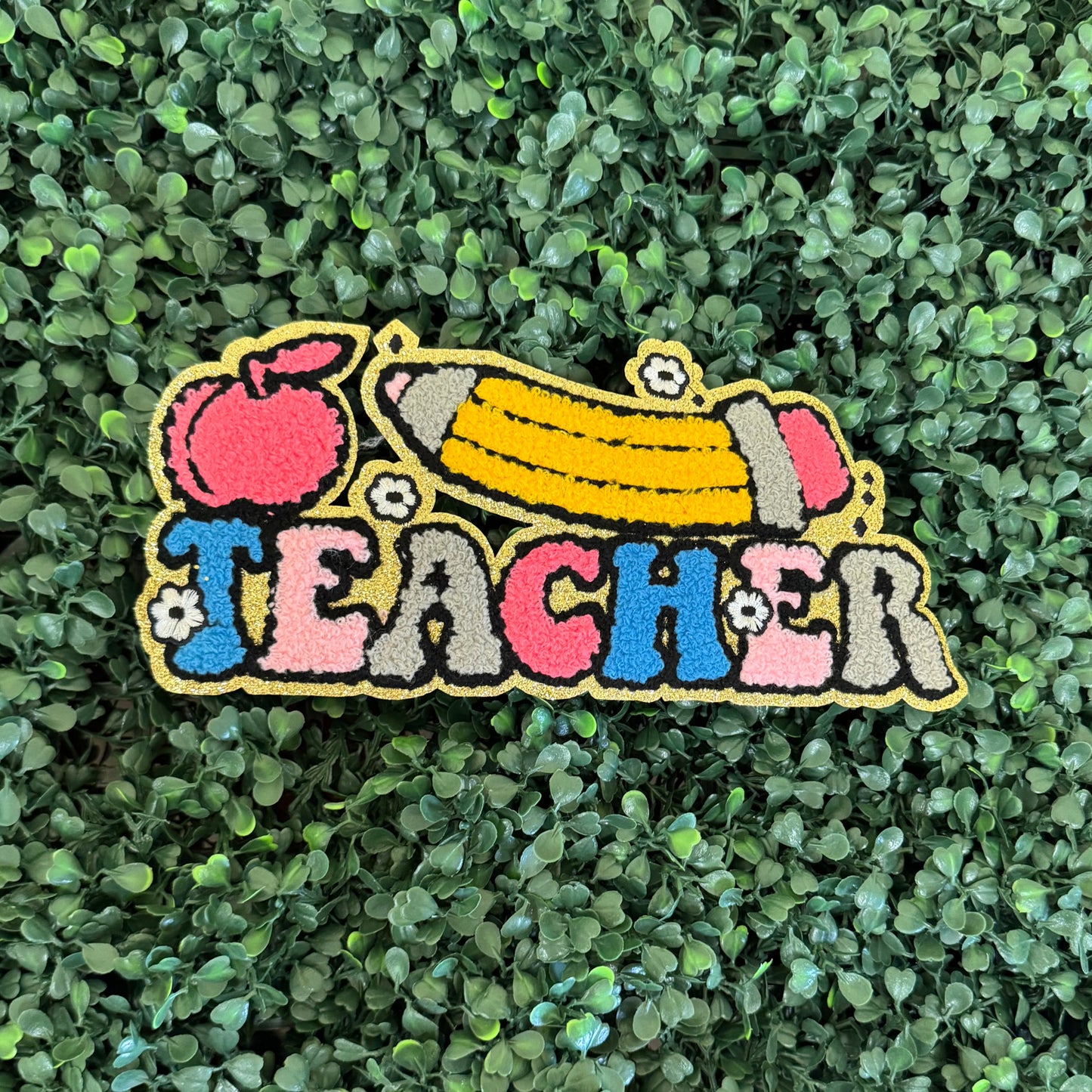 Teacher Pencil Chenille Patch