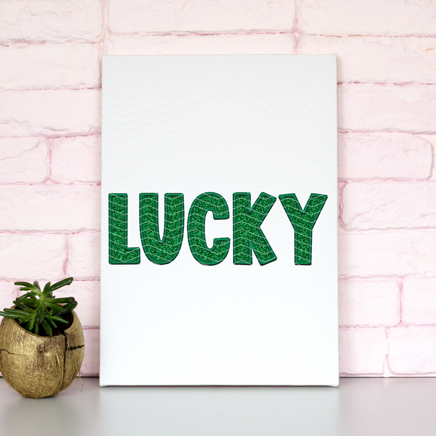 Lucky Faux Glitter + Embroidery | DTF Transfer