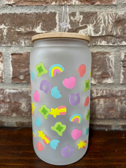 Charms 16oz Frosted Glass Can- Demo