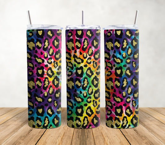 Leopard Tie-Die 20oz Tumbler Wrap