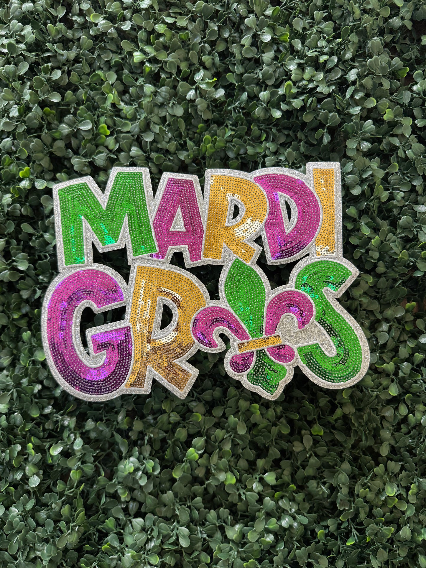 Mardi Gras Sequin Patch