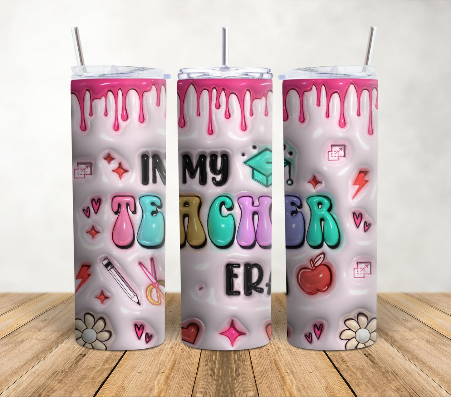 In My Teacher Era - Puff | 20oz Sublimation Tumbler Wrap