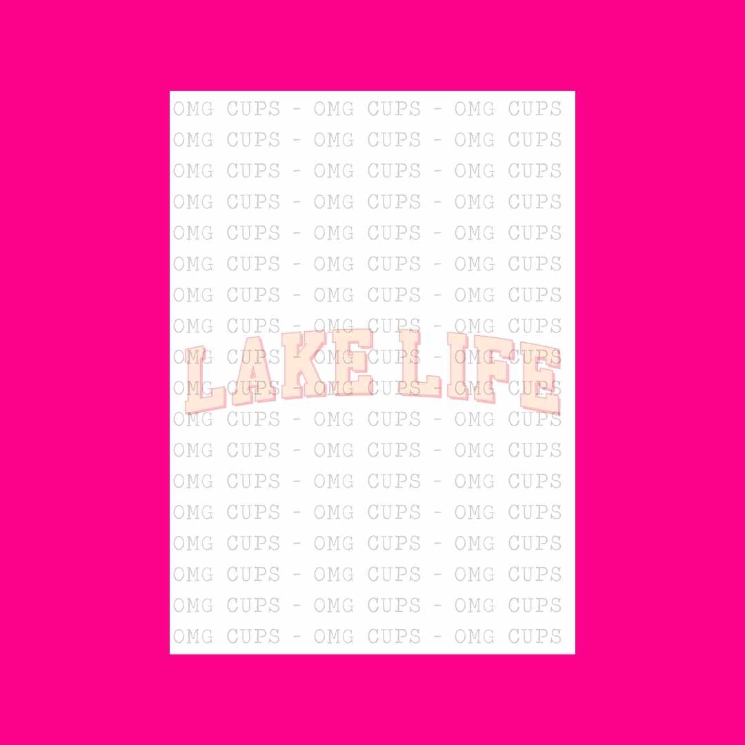 Lake Life - Pink | DTF Transfer