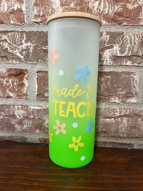 Made to Teach 25oz Frosted Glass Can- Demo