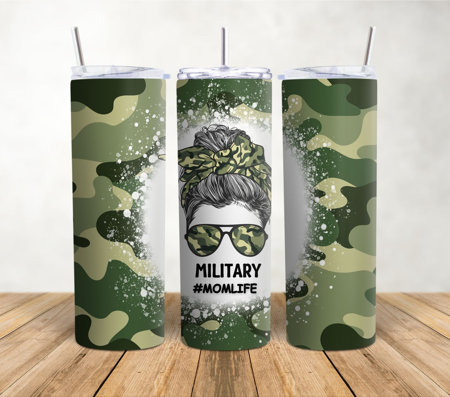 Military Mom Life | 20oz Sublimation Tumbler Wrap