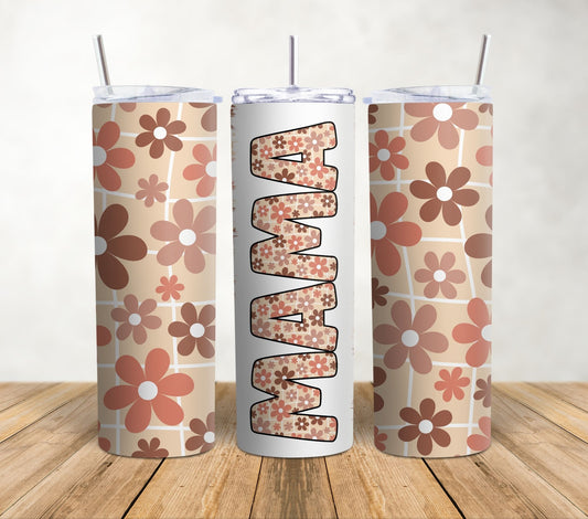 Retro Flower Mama | 20oz Sublimation Tumbler Wrap