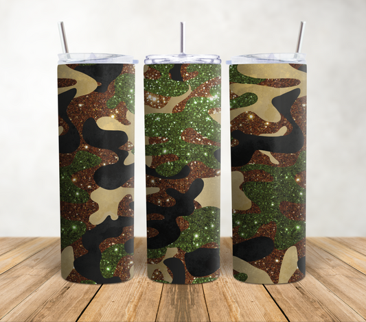 Glitter Camo - 20oz Tumbler Wrap